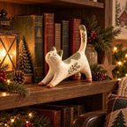 🔥Last Day 49% OFF 😽🐈 Woodland Christmas Cat Figurine🔥
