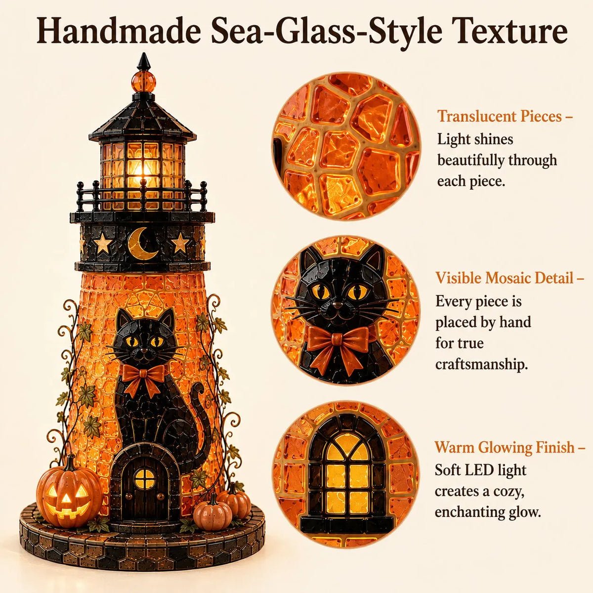 DIY Sea Glass – 🎃Halloween Lighthouse