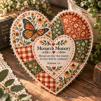 ❤️ Faith & Comfort Patchwork Heart Decor – Scripture-Inspired Keepsake