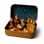 ✝️ Mini Nativity Scene Keepsake Tin — Pocket-Sized Christmas Holy Family Set