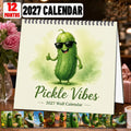 🥒 Pickle Vibes 2027 Wall Calendar – 12 Months of Quirky Pickle Art & Playful Everyday Humor