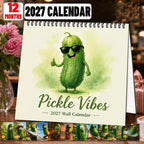 🥒 Pickle Vibes 2027 Wall Calendar – 12 Months of Quirky Pickle Art & Playful Everyday Humor