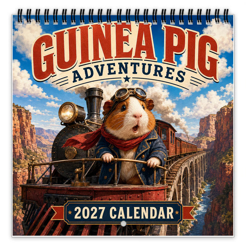 🥰 2027 Cute Guinea Pig Wall Calendar, Monthly Decor And Gift