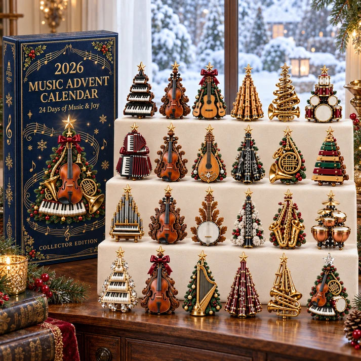 2026 Music Lovers’ Advent Calendar – 24 Unique Musical Instrument Christmas Tree Miniatures