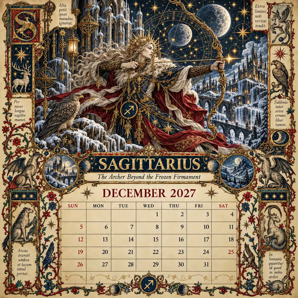 📅✨Calendario del Grimorio Zodiacal 2027™ | 12 signos, 12 capítulos prohibidos