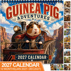 🥰 2027 Cute Guinea Pig Wall Calendar, Monthly Decor And Gift
