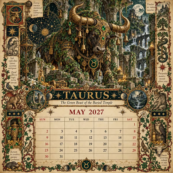 📅✨Calendario del Grimorio Zodiacal 2027™ | 12 signos, 12 capítulos prohibidos