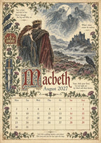 A Shakespearean Year 2027 – 12 Plays Through the Seasons | Vintage Illustrated Wall Calendar