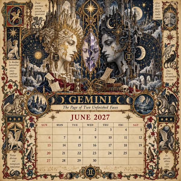📅✨Calendario del Grimorio Zodiacal 2027™ | 12 signos, 12 capítulos prohibidos