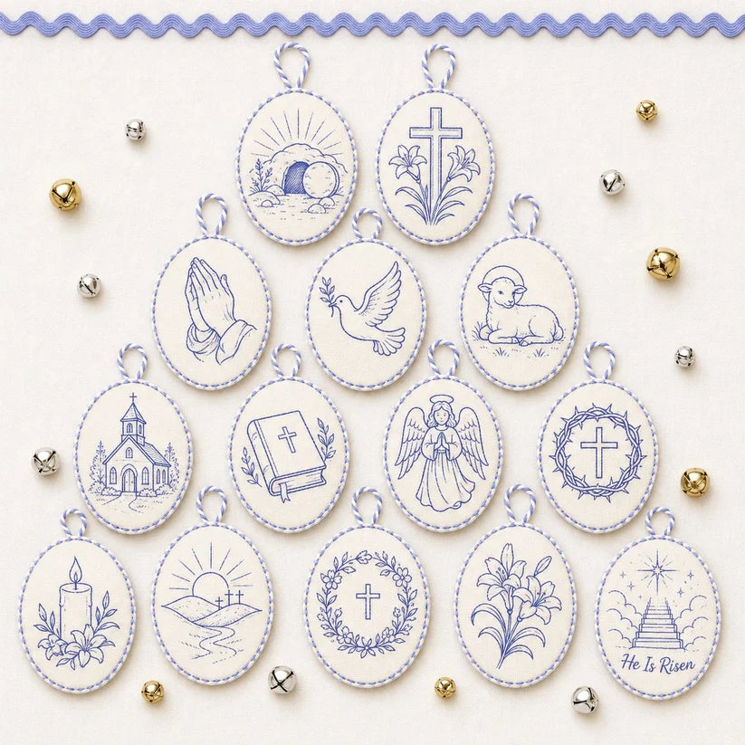 ⏳ Last Day 49% OFF – 🧵Beginner-Friendly DIY Heirloom Oval Embroidery Ornament Kit Collection | Complete Kit with All Tools & Step-by-Step Guide Included 💕