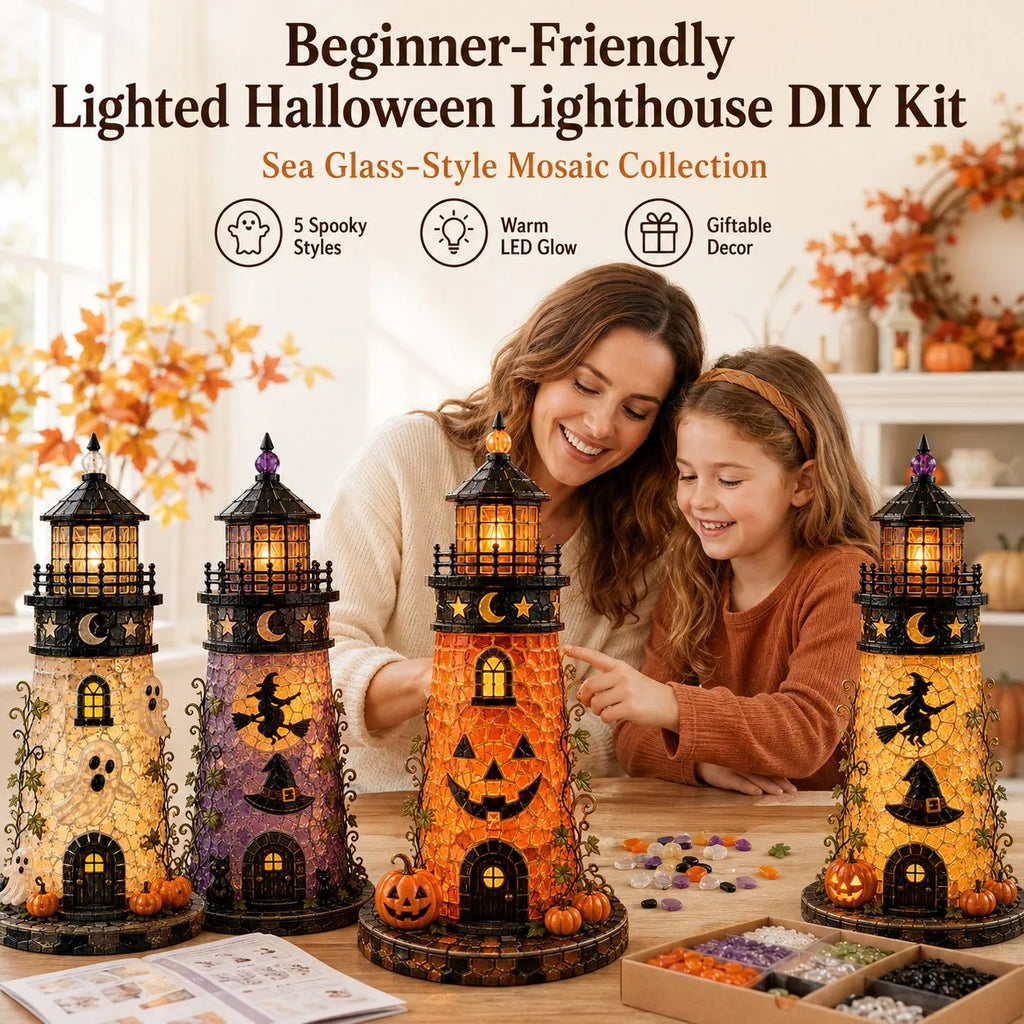 DIY Sea Glass – 🎃Halloween Lighthouse
