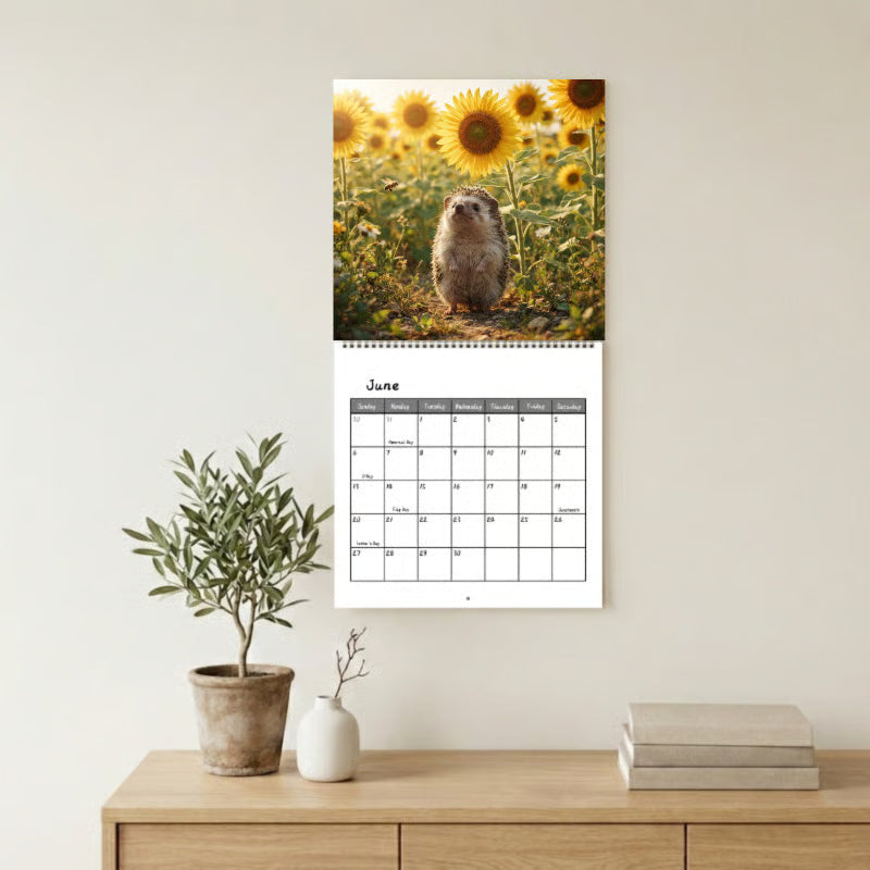 🦔 Little Hedgehog Days 2027 Wall Calendar – 12 Months of Adorable Hedgehog Moments & Cozy Everyday Charm