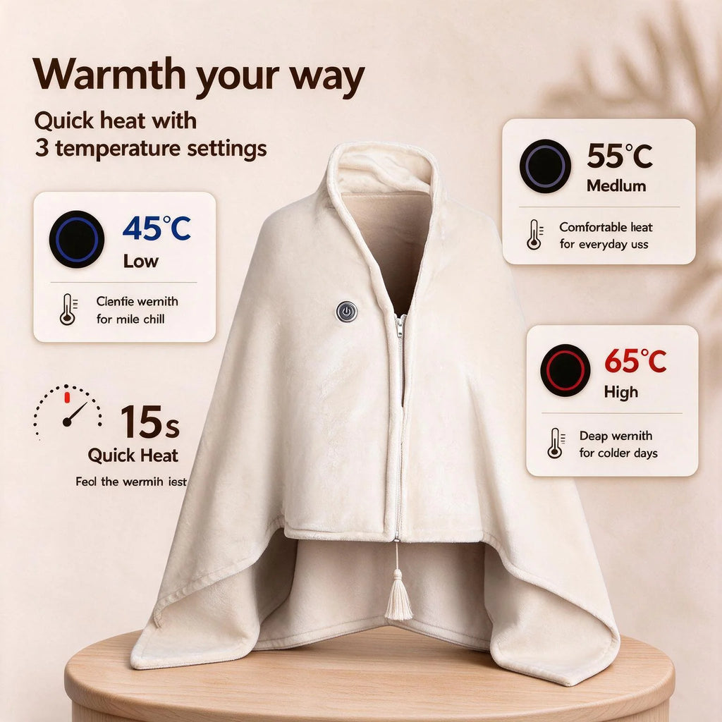 🔥Xmas Sale☀️Portable Heated Blanket Shawl