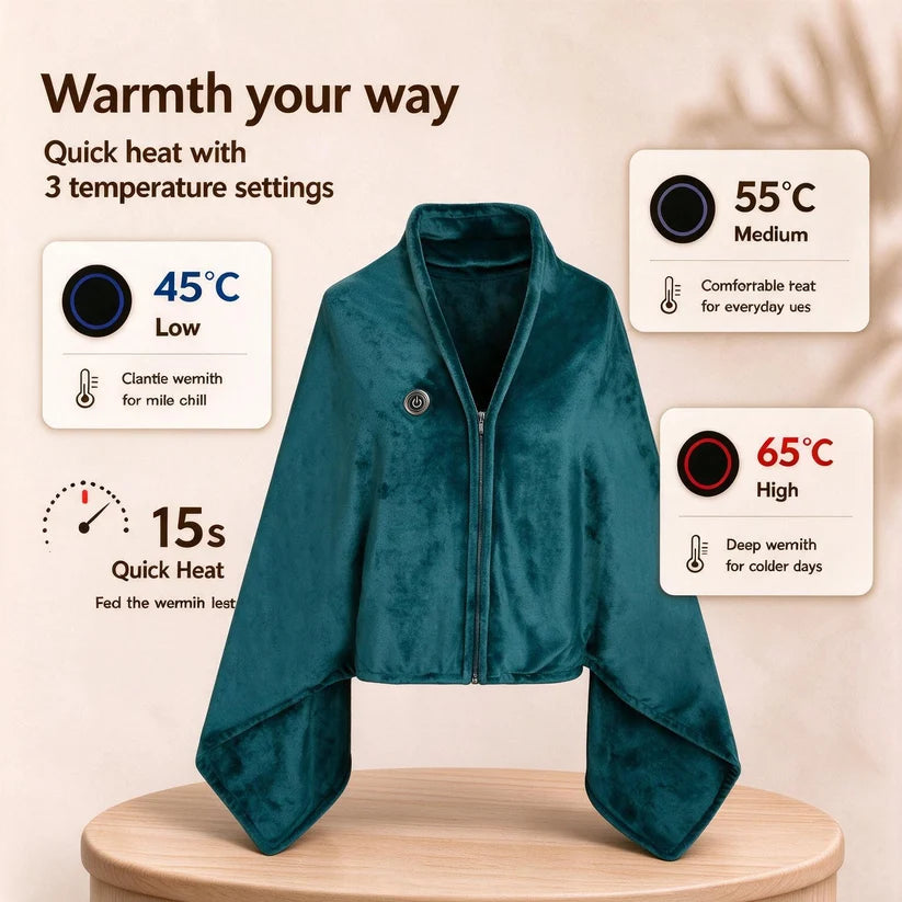🔥Xmas Sale☀️Portable Heated Blanket Shawl